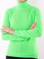 Жіночий светр гольф Мілано салатового кольору тонкої в'язки