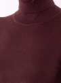 Жіночий светр гольф Мілано темно-коричневого кольору тонкої в'язки