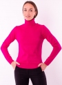 Жіночий светр гольф Мілано кольору фуксії тонкої в'язки
