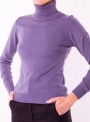 Жіночий светр гольф Мілано сірого кольору тонкої в'язки