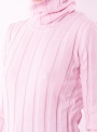 Женский свитер гольф свело пудрового цвета тонкой вязки