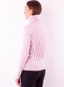 Жіночий светр гольф світло пудрового кольору тонкої в'язки