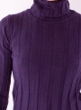 Женский свитер гольф темно-синего цвета тонкой вязки