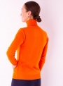 Женский свитер гольф Милано ярко оранжевого цвета тонкой вязки
