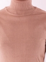 Женский свитер гольф Милано бежевого цвета тонкой вязки