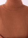 Женский свитер гольф Милано верблюжего цвета тонкой вязки