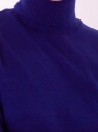 Женский свитер гольф Милано синего цвета тонкой вязки