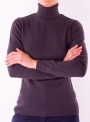 Женский свитер гольф Милано серого цвета тонкой вязки