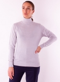 Жіночий светр гольф Мілано світло сірого кольору тонкої в'язки