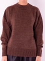 Женский коричневый свитер крупной вязки