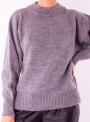 Жіночий сірий светр грубої в'язки