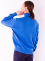 Женский голубой свитер гольф плотной вязки