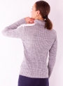 Жіночий сірий светр гольф тонкої в'язки