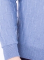 Чоловічий блакитний джемпер тонкої вязки