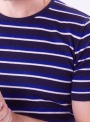 Чоловіча бавовняна футболка синя у смужку