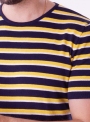 Мужская хлопковая футболка желтая в полоску
