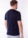 Чоловіча футболка темно-синього кольору з надписом