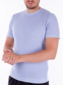 Чоловіча бавовняна футболка блакитного кольору