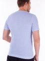 Мужская хлопковая футболка голубого цвета