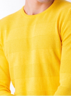 Чоловічий бавовняний джемпер жовтого кольору
