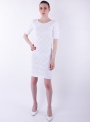 Вязаное летнее платье белого цвета