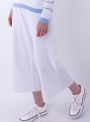 Вязані брюки-кюлоти білого кольору