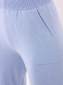Женские вязаные брюки голубого цвета