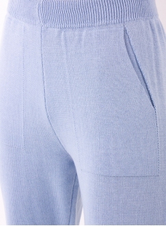 Жіночі вязані штани блакитного кольору