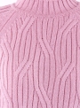 Женский свитер пудрового цвета в узор