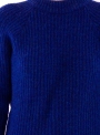 Вязаный женский джемпер синего цвета из мохера