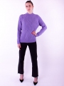 Жіночий светр бузкового кольору у візерунок
