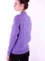 Жіночий светр пудрового кольору у візерунок