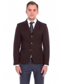 Jacket is brown woolen