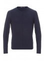 Sweater Knitted Blue Cotton