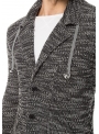 Jacket cotton knitted black and white