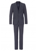 Men's Suit Dark Blue Cotton Suit