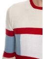 Sweater men's knitted white