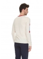 Sweater men's knitted white