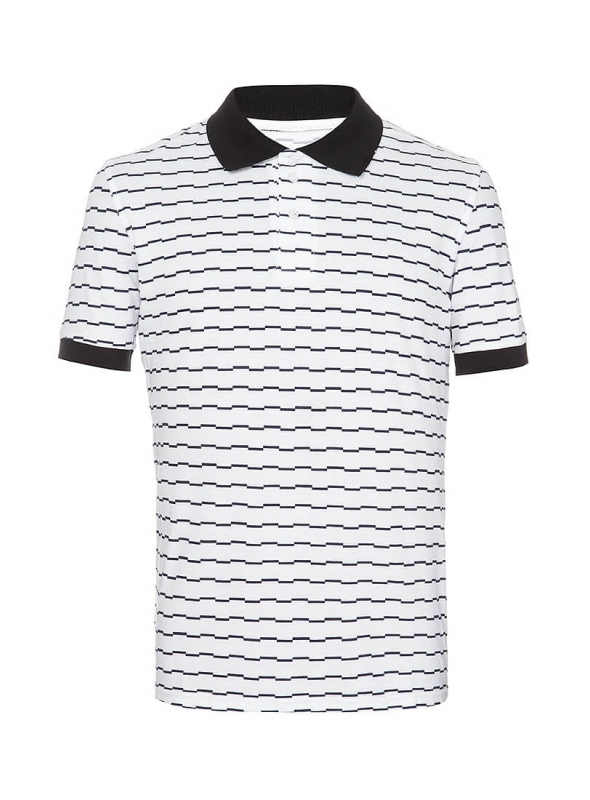 T-shirt white striped cotton