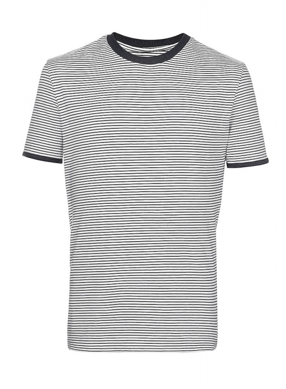 Cotton T-shirt in strip