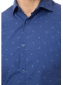 Casual blue shirt with print