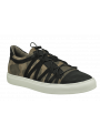 Sneakers of fabric color military