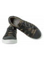 Sneakers of fabric color military