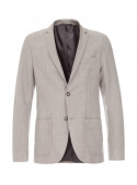 Пиджак льняной светло-серый меланж