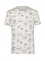 Cotton white t-shirt in a pattern
