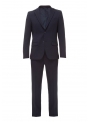 Men's suit is dark blue woolen