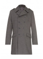 Coat male gray cotton mélange