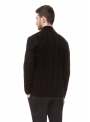 Cardigan black knitted with a zipper