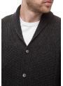 Cardigan graphite knitted on buttons