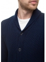 Cardigan blue knitted on buttons